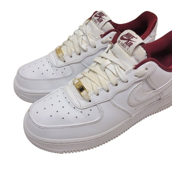 Nike Air Force 1 07 SE Shoes White Red Gold DV7584-100 Sneakers Women’s Size 8.5 - Picture 2 of 12